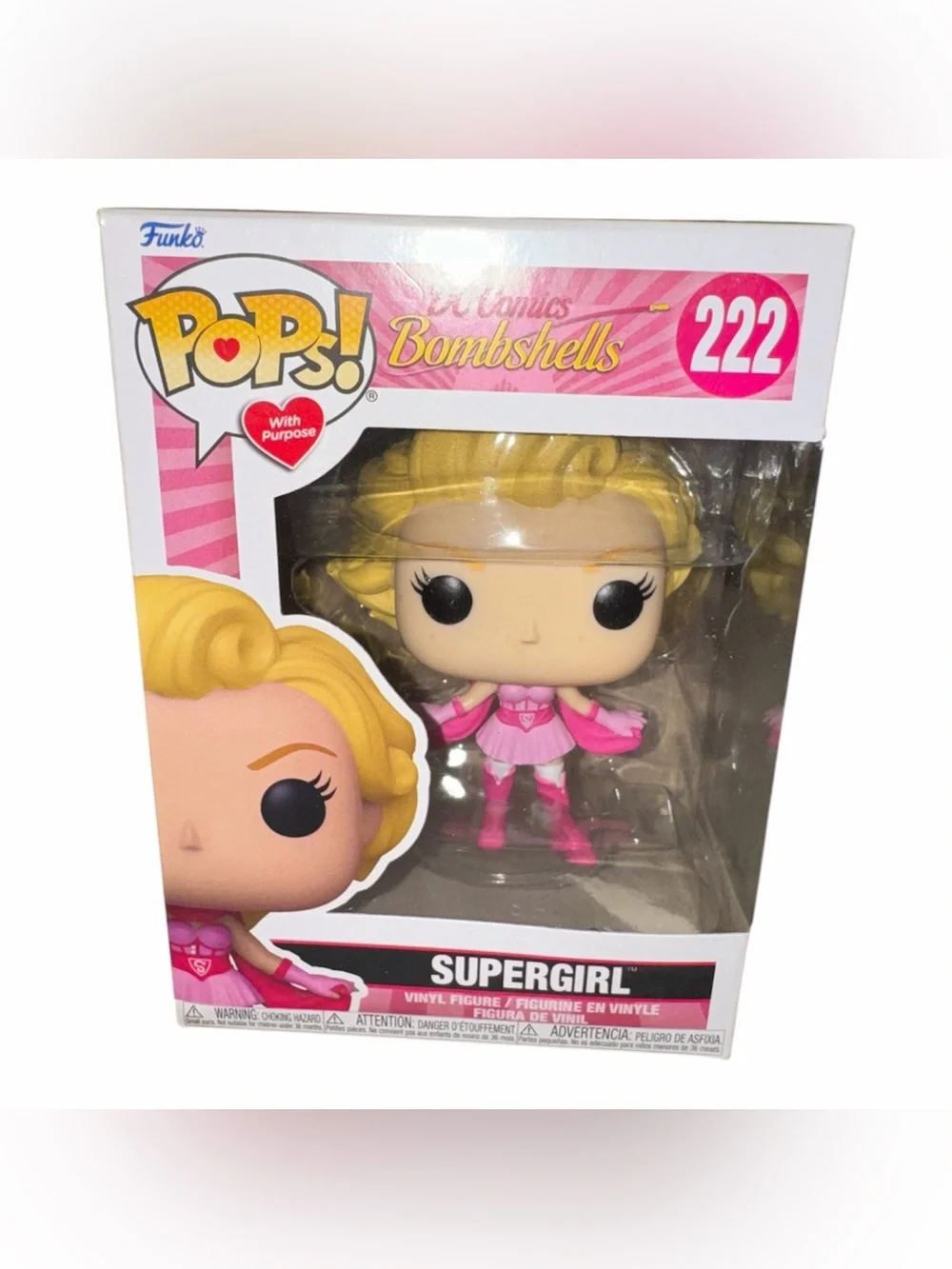 Funko POP! DC Comics Bombshells Supergirl #222 - Pink & Blonde